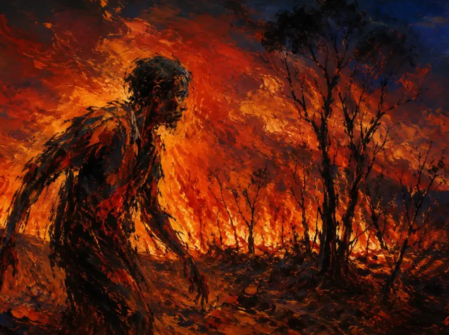 Arthur Boyd Menyalakan Horor dalam Lukisan Api