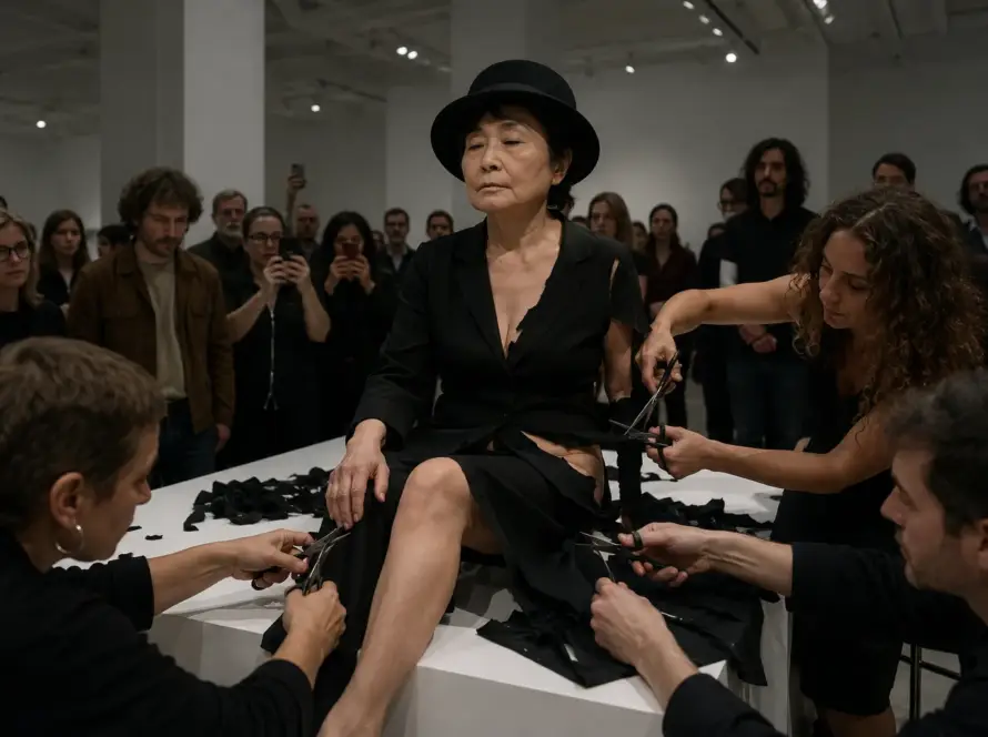 Yoko Ono Cut Piece Kembali Mengguncang LA